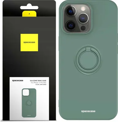 Imagen del producto de Anillo de silicona para iPhone 13 Pro Max, color verde oscuro