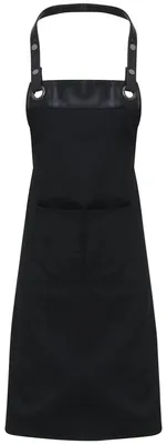 Obrázek produktu pro Premier - Pánská/dámská unisex zástěra s laclem „Espresso“ LT2841 (81 cm x 70 cm) (černá)