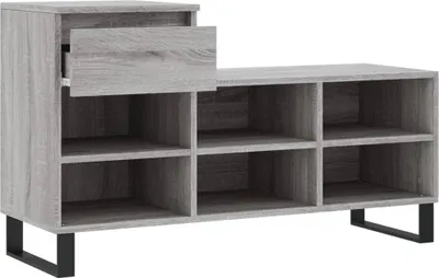 Obrázok produktu pre vidaXL Stojan na topánky Grey Sonoma 102x36x60 cm Drevo Materiál