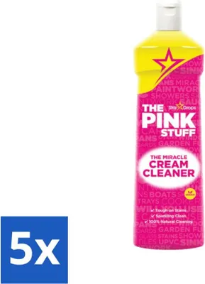 Produktbild von The Pink Stuff – Miracle Cream Cleaner – Allzweckreiniger – Für Küche & Bad – 500 ml - Vorteilspack - 5 Stücke