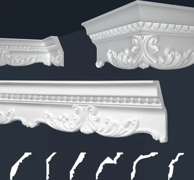 Produktbild von Marbet Deckenleisten weiß Sparpaket aus Styropor EPS - Stuckleisten gemustert, im traditionellen Design - (20 Meter B-36) Zierleiste Eckleiste Eckprofile Stuck