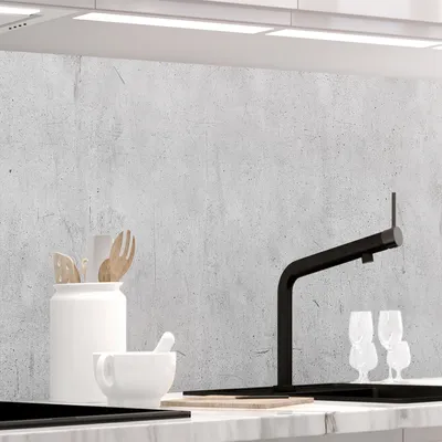 Produktbild von Küchenrückwand selbstklebend Matt-Optik - BETON - 1.8mm, versteift, alle Untergründe, Hart PET Material, PREMIUM 60 x 220cm