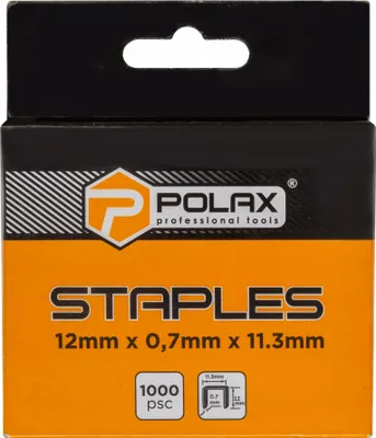 Zdjęcie produktu dla Zszywki tapicerskie typ A/53 (1000szt) 12х0.7х11.3mm Polax