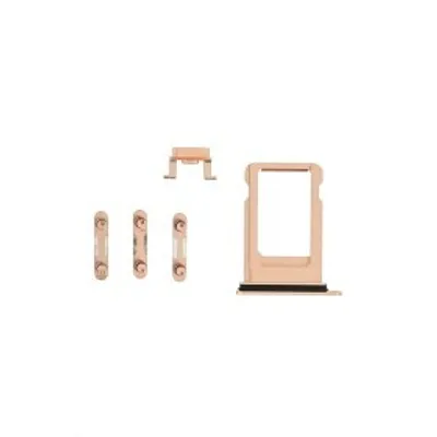 Produktbild von Tasten Set für iPhone 8 Ersatz Button Knopf Taste Flex Kabel Stummschalter Gold