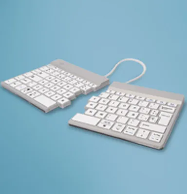 Obrázok produktu pre R-Go Tools RGOSBESWLWH, Bezdrôtový, Bluetooth, Nožnicový spínač, QWERTY, Biela