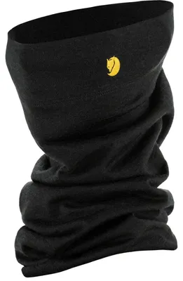 Image de Fjällräven Bergtagen, cache-cou en Laine unie, noir, taille unique