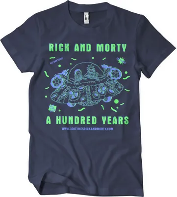 Imagen del producto de Rick y Morty - Camiseta "Un Siglo" - Talla L - Azul marino