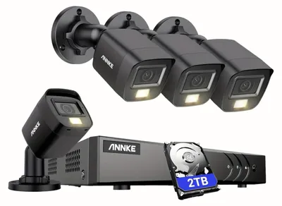 Immagine prodotto di Telecamera di sicurezza – Set di 4 telecamere IP da 12MP con visione notturna a colori e rilevamento tramite intelligenza artificiale