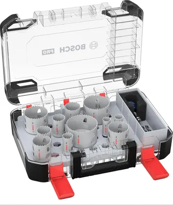 Image de Coffret 11 scies trépans Pro multimatériau PC PLUS 20 - 22 - 25 - 32 - 35 - 40 - 44 - 51 - 60 - 68 - 76 - BOSCH - 2608594426