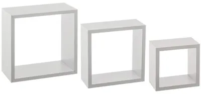 Produktbild von Wandregale Hängeregal Regal-Set CUBE Weiß 3 Stück HOMLA