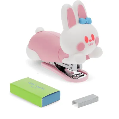 Produktbild von Heftgerät Bunny Klammerhefter Hase ca. 8,4 x 3,9 x 7,5 cm inkl. 1000 Heftklammern