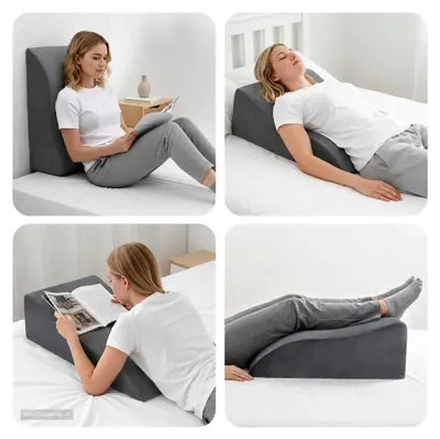 Produktbild von Beinkissen Grau 68 x 40 x 18 cm, ergonomische Unterstützung für eine entspannte Haltung, modernes Wohnaccessoire