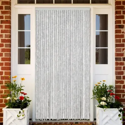 Produktbild von Design Fliegenvorhang Grau 118x220 cm Chenille, Fliegengitter 2024 Neu