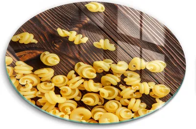 Zdjęcie produktu dla Szklana deska do krojenia - Deska kuchenna - ⌀40 cm – Szkło hartowane – Antypoślizgowa - Makaron Na Stole