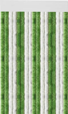 Produktbild von Flauschvorhang 120x220cm ( Grün-Weiß ), perfekter Insekten- und Sichtschutz für Ihren Wohnwagen / Caravan, viele Farben erhältlich