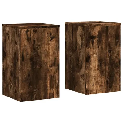 Produktbild von Pflanzenständer 2 Stk. Räuchereiche 30x30x50 cm Holzwerkstoff