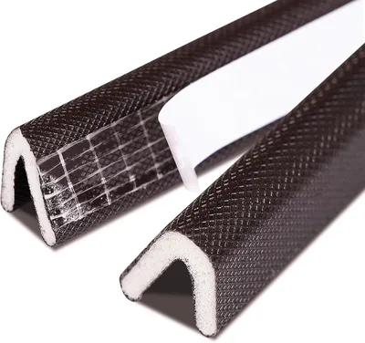 Produktbild von Türdichtung 6 m, V-Form, selbstklebend, schallisolierend, schwarz für Tür und Fenster