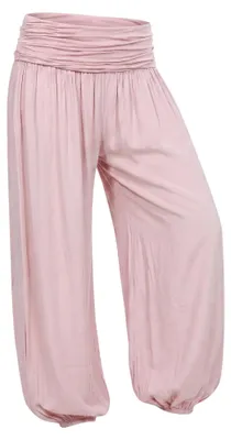 Produktbild von Haremshose Damen Yogahose weite Flatterhose unifarben Sommerhose 36-44 Gummizug