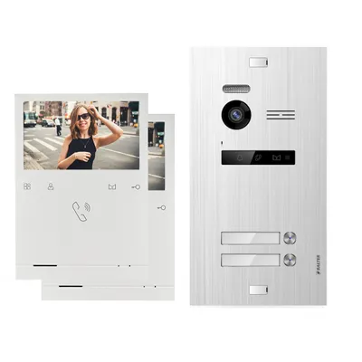 Produktbild von BALTER EVO QUICK Video Türsprechanlage Silber Set für 2-Familienhaus 2x 4,3" Monitor