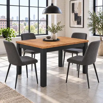 INSPIRO Esstisch im Esszimmer – Platz für gemeinsame Mahlzeiten, KI-generiertes Bild