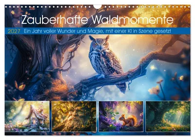 Produktbild von Zauberhafte Waldmomente (Wandkalender 2027 DIN A3 quer), CALVENDO Monatskalender