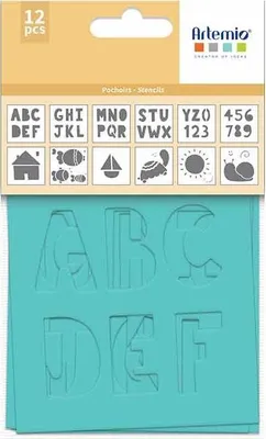Produktbild von 12 Schablonen 9 x 9 cm - hübsche Reime