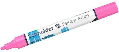 Image de Marqueur acrylique Schneider, Paint-It 310/320/330, couleur:rose, largeur de trait:4 mm