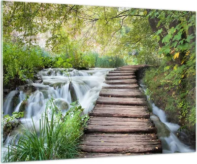 Produktbild von Bilder auf glas - Nationalpark Natur Kieselsteine - 100x70cm - Glasbilder - Wandbilder - Kunstdruck - zum Aufhängen bereit - Wanddekoration aus Glas - Glas Bilder - Wandbild auf Glas - GAA100x70-0355
