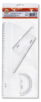 Zdjęcie produktu dla KOH Geometrie - Zestaw 4 płytek 30 cm Lineal transp