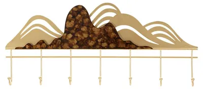 Produktbild von Wandgarderobe Mountain aus goldfarbenem Metall
