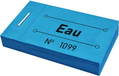 Image de CombiCraft carnet de tickets eau en bleu, 250 tickets, avec numérotation, 50 x 30 mm, faciles à déchirer, pour tout type d'événement