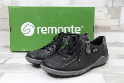 Produktbild von Remonte Schnürschuhe - Tiefschwarz Glattleder Größe: 36 Normal