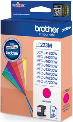 Image de Brother LC223MBP - Magenta - original - blister - cartouche d'encre - pour Brother DCP-J4120, J562, MFC-J4420, J4620, J4625, J480, J5320, J5625, J5720, J680, J880