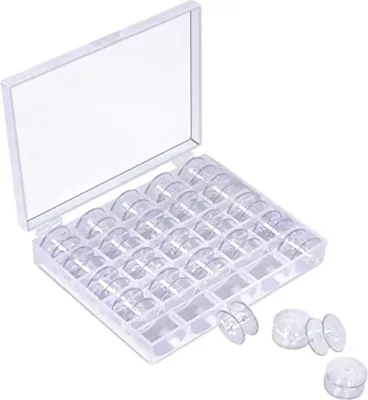 Produktbild von INF Leere Spulen für Nähmaschinen Kunststoff 25 Stk Transparent