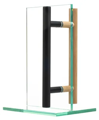 Türgriff für Sauna, Alu-Holz, 350 mm, schwarz