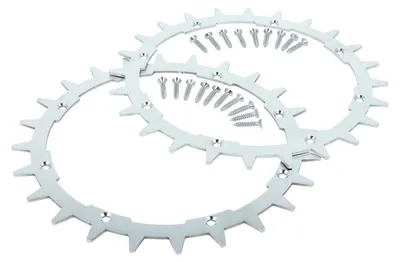 Produktbild von vhbw 2x Spikes kompatibel mit Flymo 1200 Mähroboter - Edelstahl, 24 Zähne, inkl. Schrauben