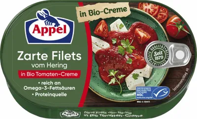 Produktbild von Appel Heringsfilets in  Tomaten Creme mit Tomatenwürfeln 200g