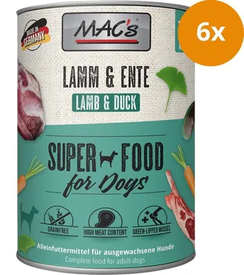 Immagine prodotto di MAC's Dog Agnello e Anatra 800gx6