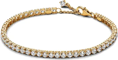 Produktbild von Pandora 561469C01 - Sparkling Tennis goldfarben - Armband Länge 16 cm