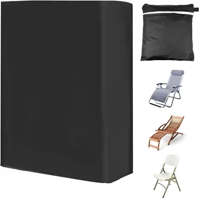 Immagine prodotto di Copertura protettiva per sedie da giardino, dimensioni 71x110 cm, realizzata in tessuto Oxford 210D, colore nero, adatta per uso esterno