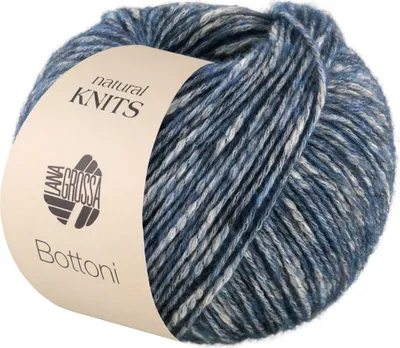 Produktbild von Lana Grossa - Bottoni 0008 graublau rohweiß