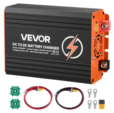 Productafbeelding van DC-DC Acculader MPPT - 12 V/24 V 50 A 650 W - Voor LiFePO4 En Loodzuuraccu's