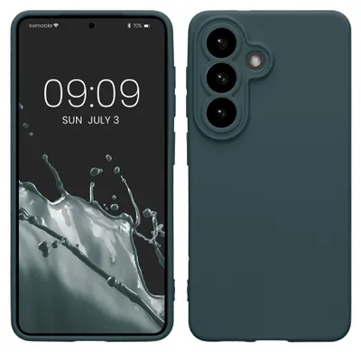 Produktbild von kwmobile Handyhülle für Samsung Galaxy S26 Hülle - weiches Handy Silikon Case - Schutzhülle Cover - Dunkler Schiefer