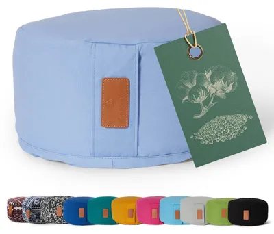 Productafbeelding van Yogakussen rond meditatiekussen - Vishnu - Biologische boekweitdoppen - Ø 30 cm