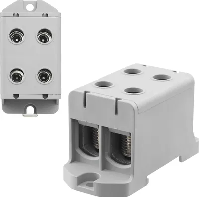 Produktbild von Universalklemme Hutschiene Leitungsklemme Anschlußklemme Klemmblöcke 95mm² Grau