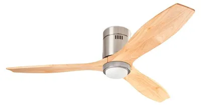 Produktbild von Energiespar Deckenventilator mit LED Beleuchtung und Fernbedienung Stem Holz hell 137 cm