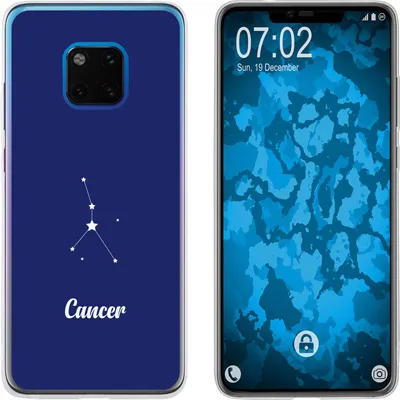 Produktbild von PhoneNatic Case kompatibel mit Huawei Mate 20 Pro Silikon-Hülle SternzeichenCancer M3