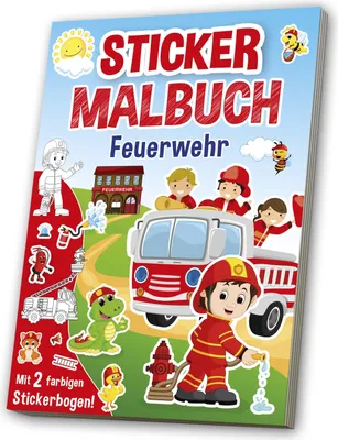 Produktbild von Mal- & Stickerbuch: Feuerwehr