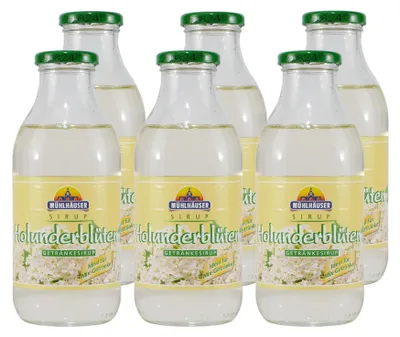 Produktbild von Mühlhäuser Holunderblüten Getränkesirup (12 x 0,5L)