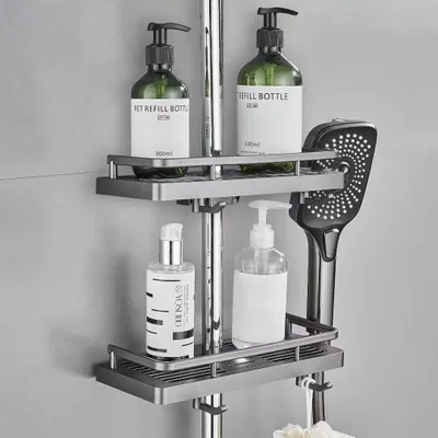 Produktbild von Solidchoice – Hängeablage für die Dusche, ohne Bohren, mit 2 Haken